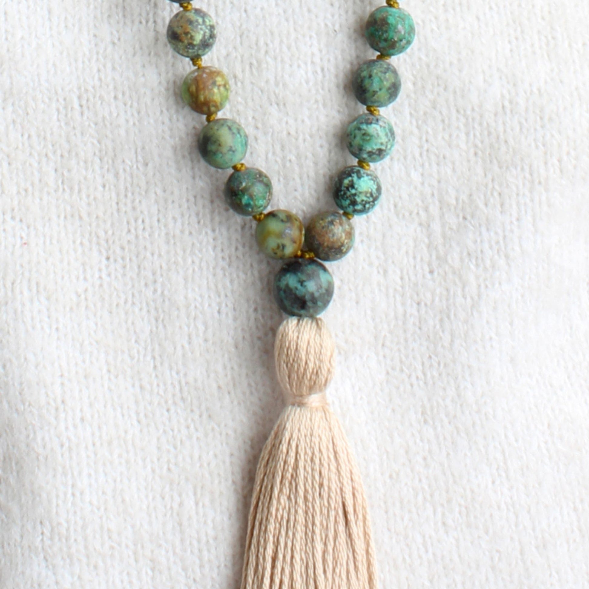 African_Turquoise_Bead_Mala_Necklace